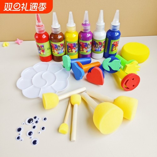 儿童蘑菇头海绵印章|246人收藏