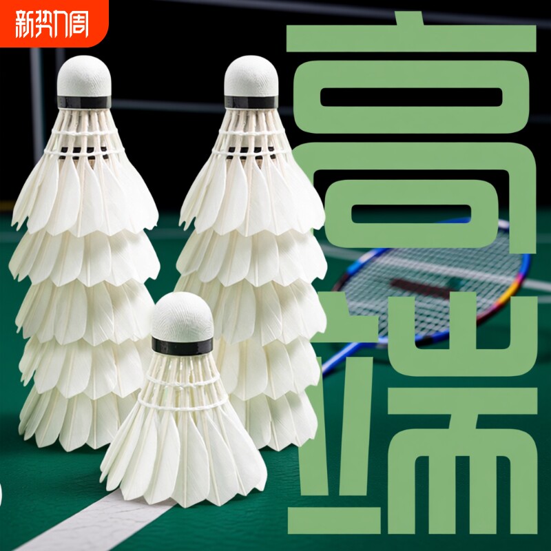 羽毛球正品耐打王室内室外训练用球6只装12只装防风稳定不易打烂