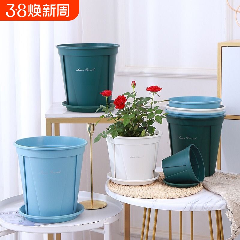 青山盆控根花盆加厚大号加仑盆新款塑料厂家直销阳台耐用吸水家庭