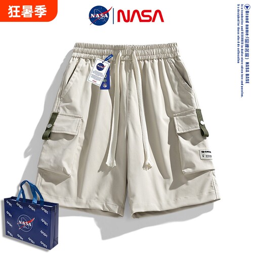 NASA美式机能工装短裤男士夏季潮牌宽松男生休闲运动五分裤子薄款