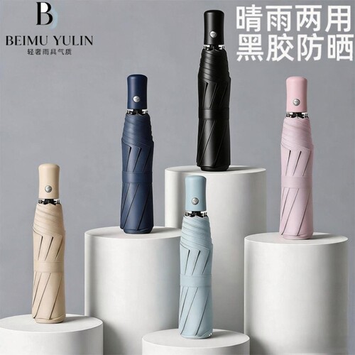 雨伞自动收合高颜值折叠伞防紫外线8骨遮阳伞一键全收全自动伞