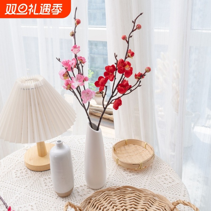 全新升级版腊梅花仿真花植物盆景婚庆装饰品INS风植物墙玫瑰花MW