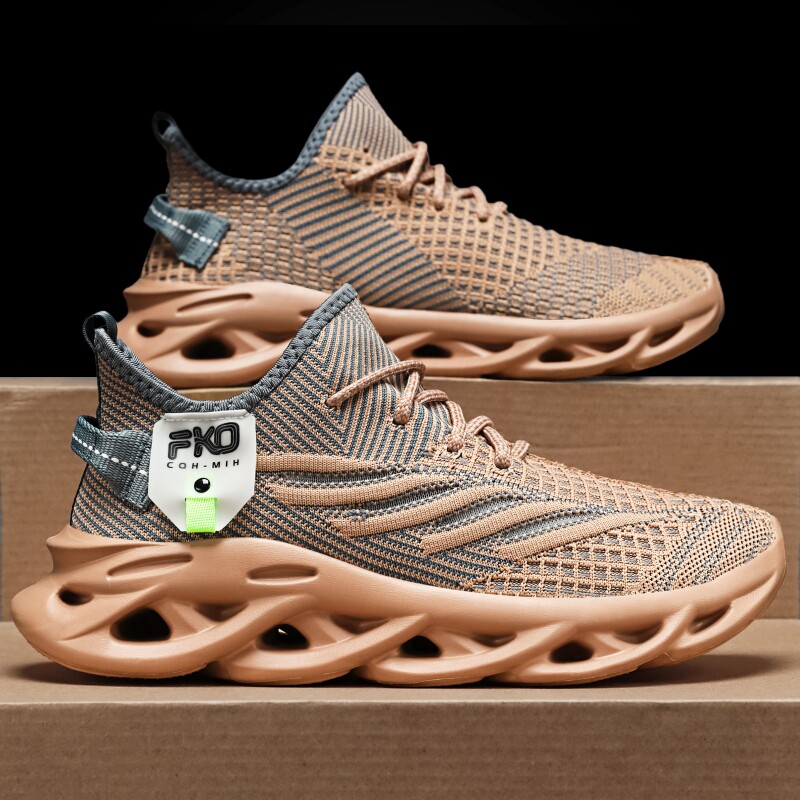 鞋子椰子鞋男女同款大码飞织休闲鞋刀锋麻花底运动鞋透气单鞋