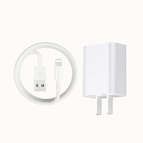 驯龙师5V2A单口充电头+适用苹果5-14系列白线1米单条套装