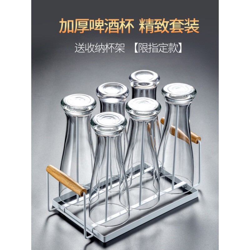 玻璃大号抖音啤酒杯家用容量加厚创意网红个性扎啤杯精酿酒吧酒杯