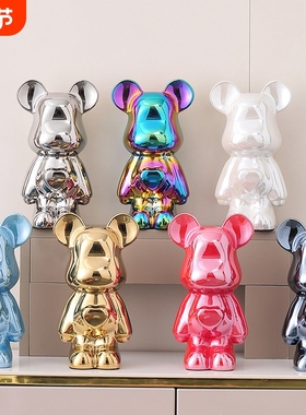 暴力熊摆件客厅轻奢电视柜家居高档酒柜网红装饰品套装桌面高级