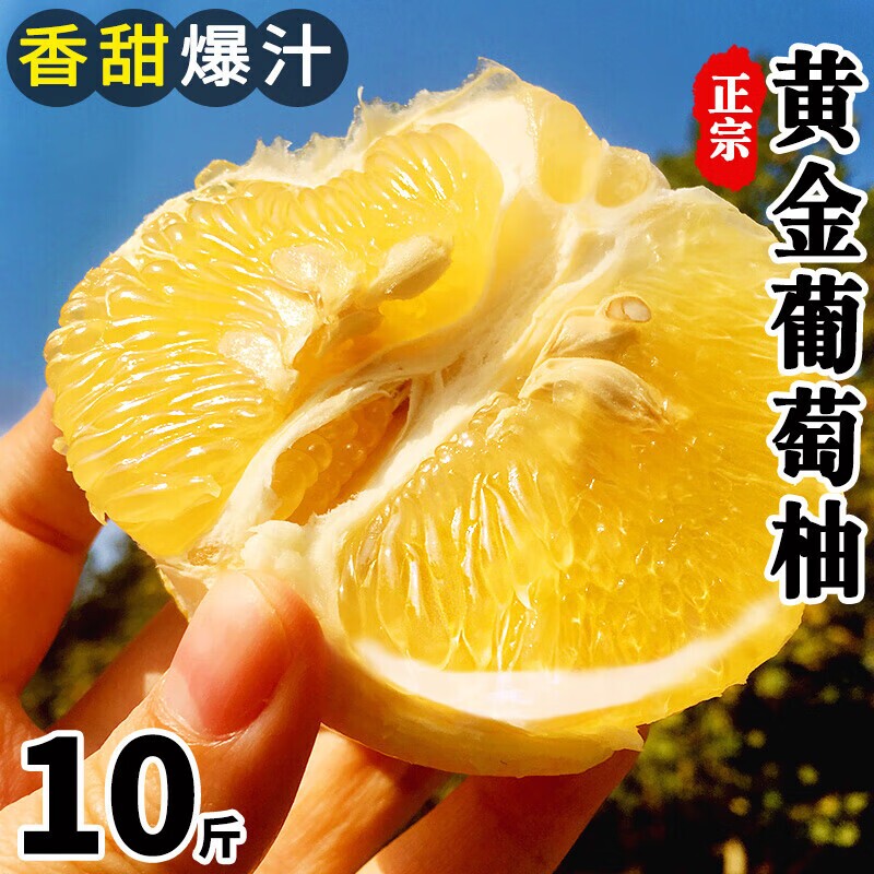 【地标认证】福建平和黄金葡萄柚子新鲜水果包邮整箱黄肉蜜柚西柚