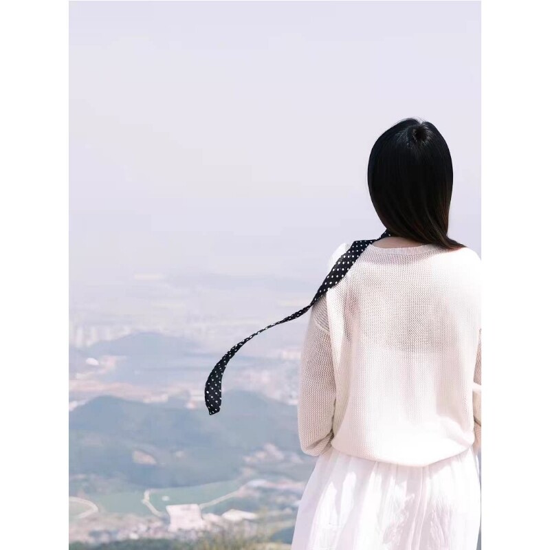 红色波点腰果花长条丝巾腰带女复古高级感细窄飘带搭配腰间配饰品图片