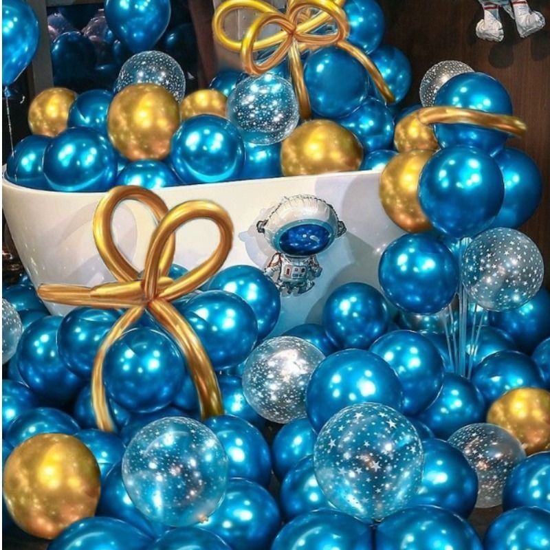 金属色气球生日场景布置无毒气球