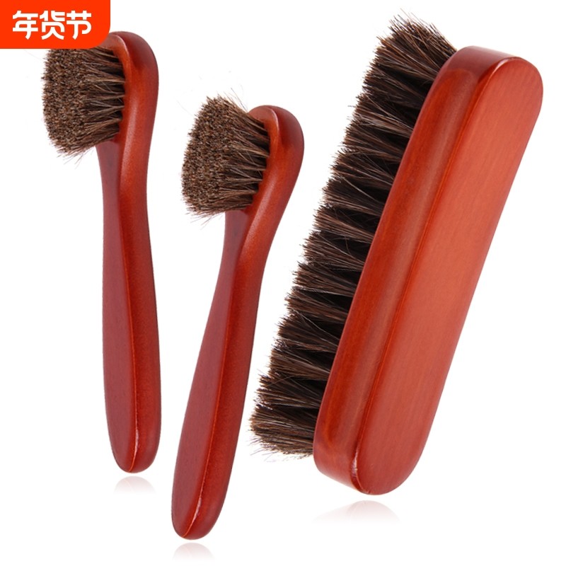 超大马毛刷 鞋刷子不伤鞋上油抛光 实木皮衣皮革皮具护理清洁毛刷