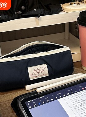 韩系圆筒纯色高颜值笔袋
