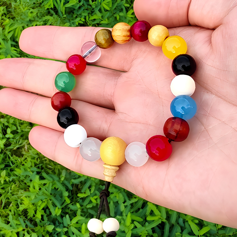 【平安顺遂】十八子多宝手链佛缘手链木籽璃石