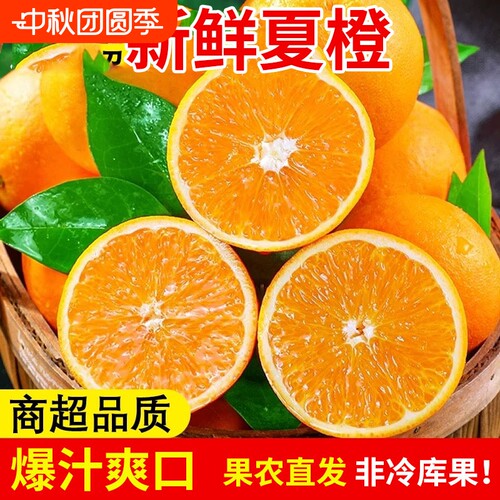 正宗江西脐橙新鲜夏橙橙子新鲜现摘孕妇水果手剥橙产地直供大果
