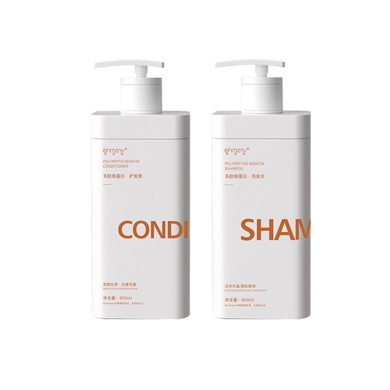 多肽角蛋白补水保湿洗发水800ml+滋养柔顺护发素800ml起