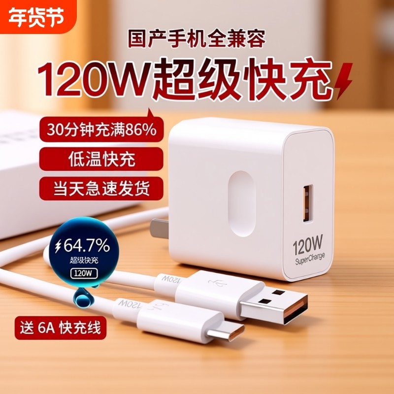 适用华为充电器120W超级快充数据线Mate70Pro原66套装88官方pura60插头P40荣耀Nova9正品OPPO小米手机充电线,3C数码配件,手机充电器,淘宝优惠券,粉丝福利购,淘宝优惠卷