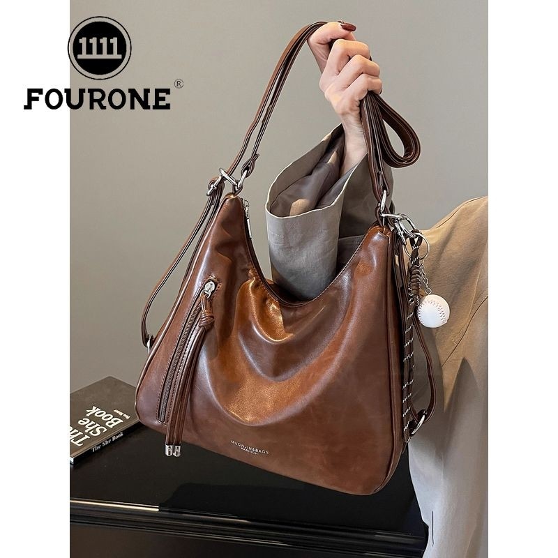 复古大容量女双肩包新款通勤后背包多用单肩斜挎托特包潮