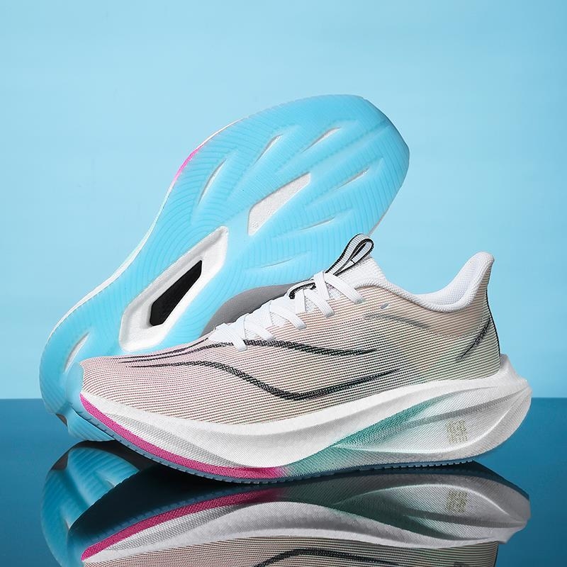 飞电5E跑鞋真爆碳板摩擦有声运动鞋青少年学生竞速运动男女跑步鞋