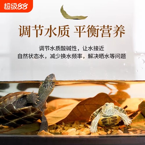 乌龟龙眼叶腐皮养龟用品水族龟缸榄仁叶懒人PH值调节天然造景专用