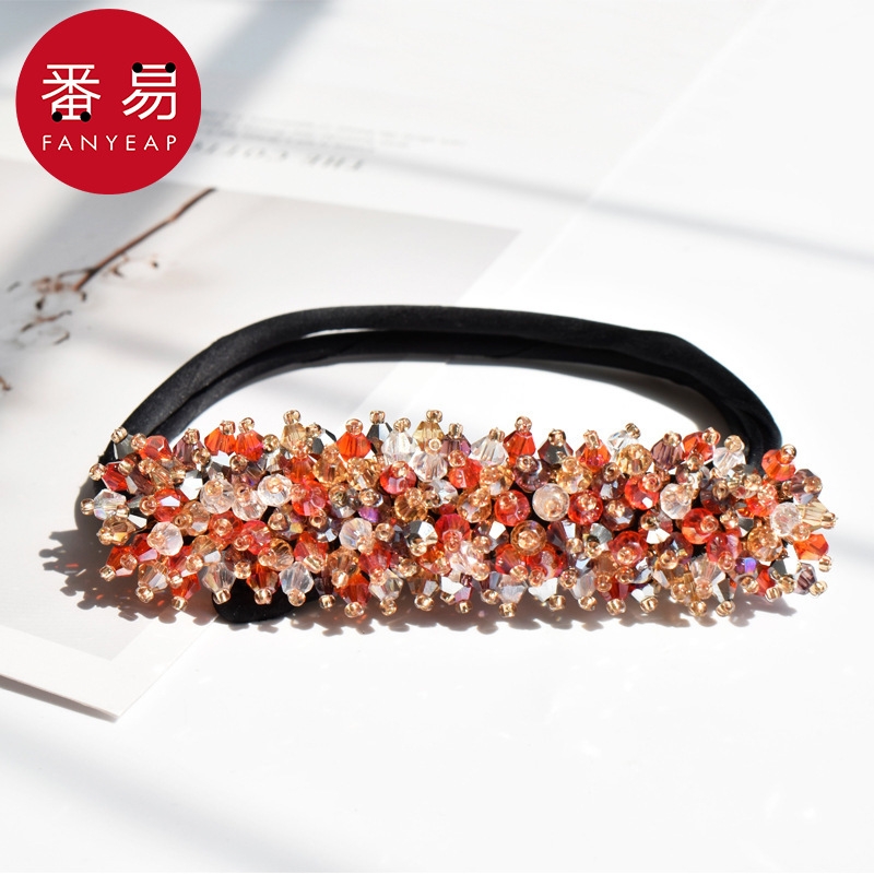 盘发器AD1sn0-珍珠丸子头发卡复古法式懒人花瓣编发造型插发