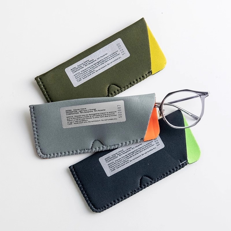 2025新款时髦简约撞色眼镜袋便携近视眼镜收纳包墨镜老花镜保护套