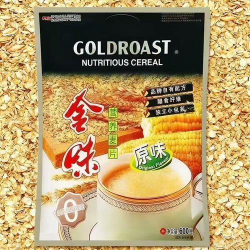 金味麦片原味600克袋装即食冲饮速食燕麦片