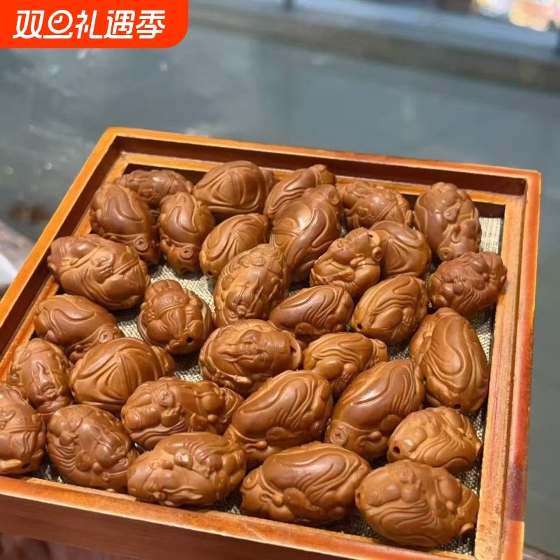 新款精品橄榄核狮子文玩配件手工diy手串手链时尚饰品配饰