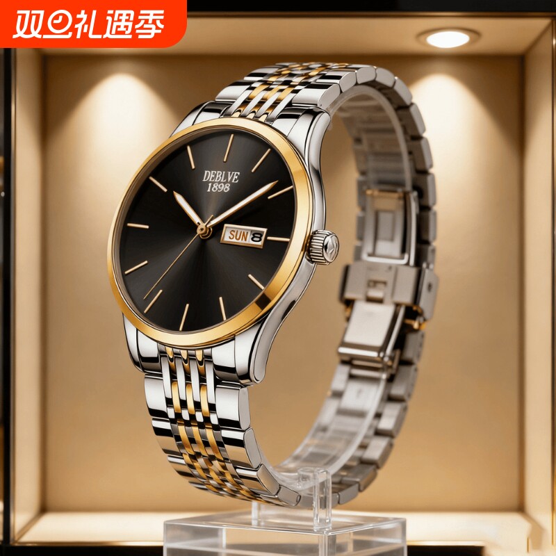 2024新款品牌手表男士非机械表全自动男款品牌防水商务钢表男生表