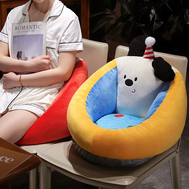 趴趴小狗腰靠腰枕办公室久坐神器护腰靠背垫椅子靠枕沙发孕妇抱枕