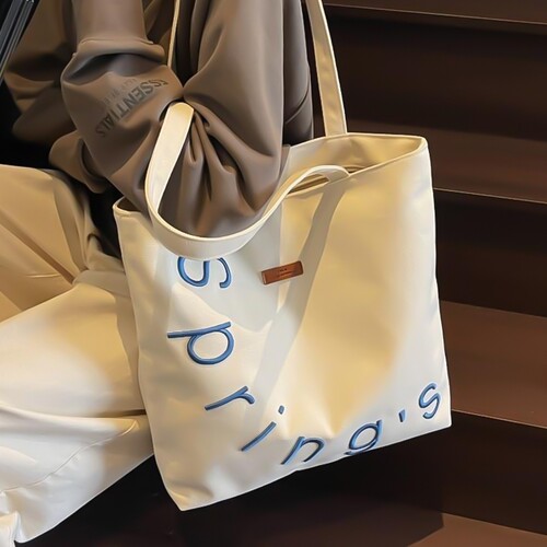 1个轻奢帆布托特包包女士新款单肩包大容量