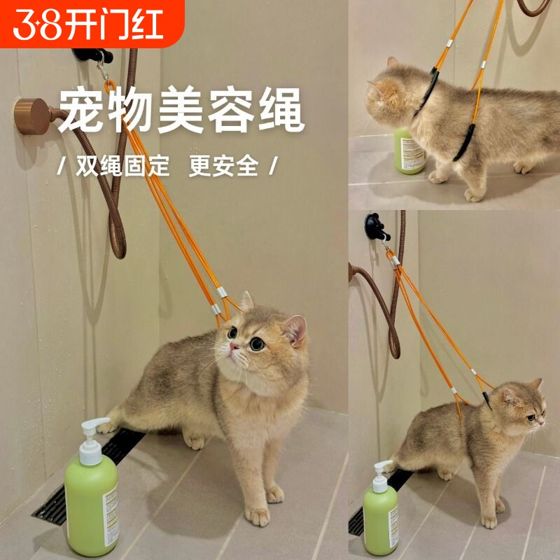 猫咪洗澡固定器狗剪毛洗猫宠物美容台神器防抓咬狗狗洗澡固定吊绳