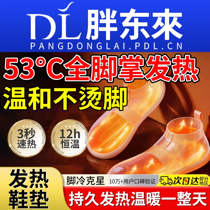 发热鞋垫女自发热冬季一次性加热男暖宝宝足贴暖脚宝生姜皮鞋恒温