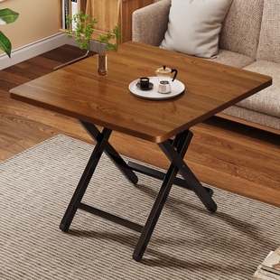 家用折叠桌可折叠小桌子出租屋简易正方形饭桌户外摆摊便携四方桌