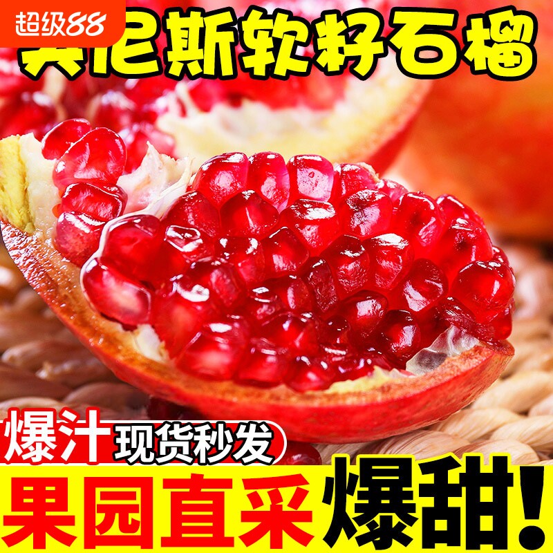 正宗四川会理突尼斯软籽石榴新鲜孕妇水果应当季产地直发现摘大果