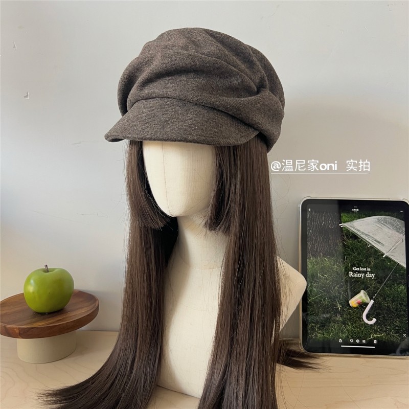 八角帽子女秋冬季加厚保暖护耳贝雷帽时尚百搭日系显脸报童帽温尼