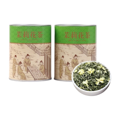 茉莉花茶新茶2026高山云雾花草茶花香四溢茉莉花茶飘雪茶叶罐装1
