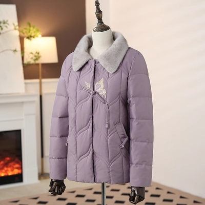 中老年加绒加厚短款棉袄保暖外套