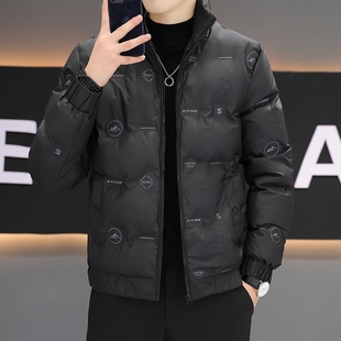 户外冬季男士羽绒服短款韩版加厚保暖外套青少年潮流冬装黑色白色