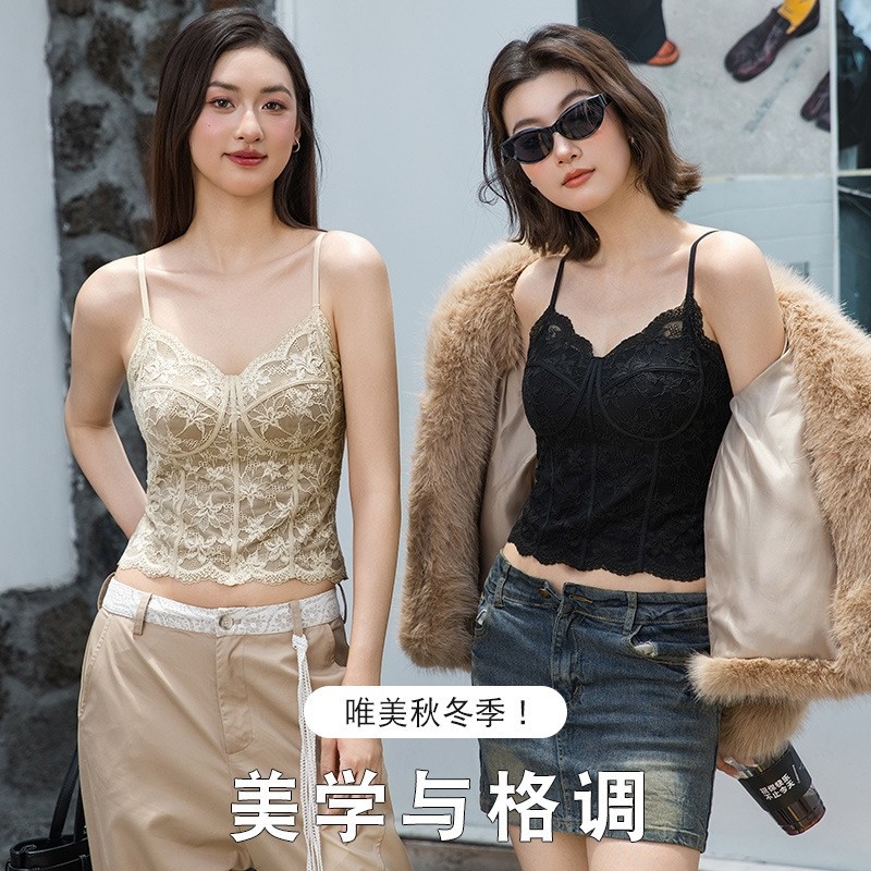 带胸垫蕾丝性感美背吊带背心女2025新款内搭文胸一体抹胸上衣,女士内衣/男士内衣/家居服,吊带/背心/T恤/打底/肌底衣,淘宝优惠券,粉丝福利购,淘宝优惠卷