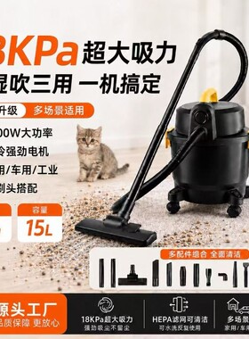 桶式吸尘器家用大吸力大功率工业干湿两用吸尘机淘工厂工厂地毯
