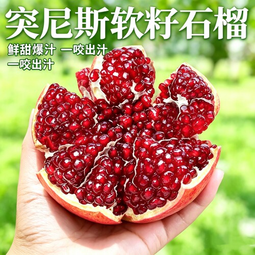 正宗突尼斯红籽石榴当季水果