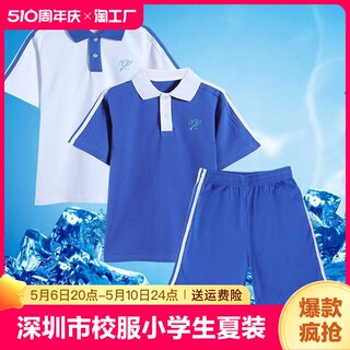 深圳市校服统一小学生速干夏季礼服男女短袖上衣短裤衬衣短裙套装