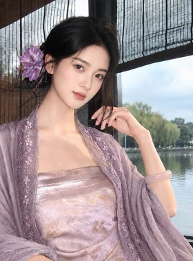 高级紫色旗袍披肩外搭女2026夏季