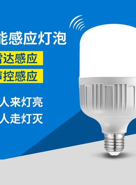 雷达人体感应灯智能led球泡灯楼道声控光控雷达灯e27感应灯楼梯