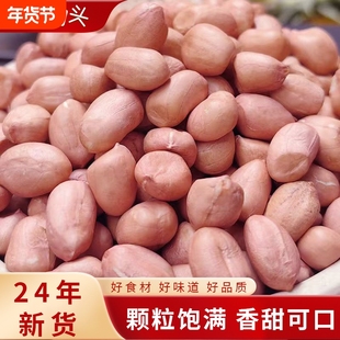 东北白沙花生米农家自种新货新鲜去壳大粒生粉红皮榨油花生仁粒