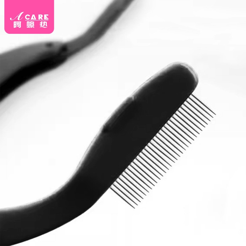 睫毛梳AC1sn0-黑弯柄眉毛梳子眉梳螺旋迷你小梳嫁接睫毛初学者