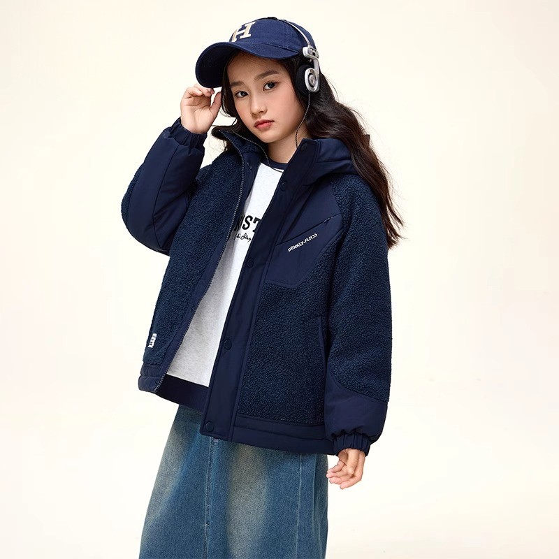 男童外套毛毛衣新款加绒2025加厚夹棉中大童儿童冬装保暖潮韩范