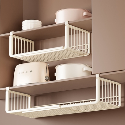 厨房置物架橱柜下挂整理架可伸缩