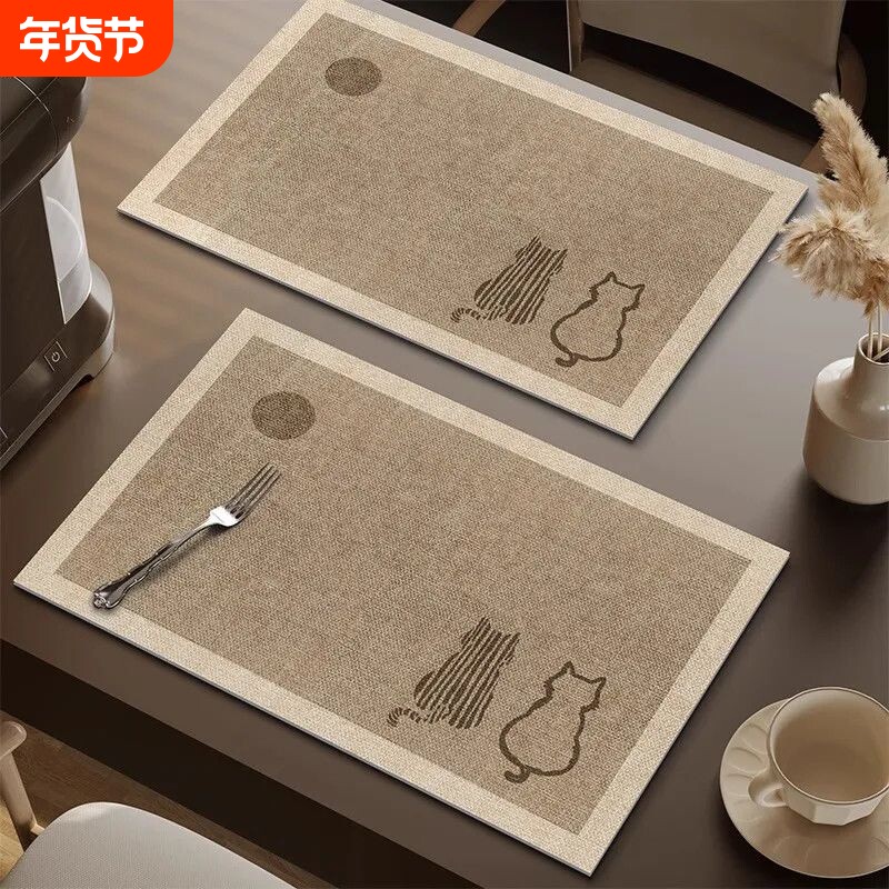 吸水吸油餐垫日系简约家用防烫隔热垫吸水碗碟筷沥水垫防油防污