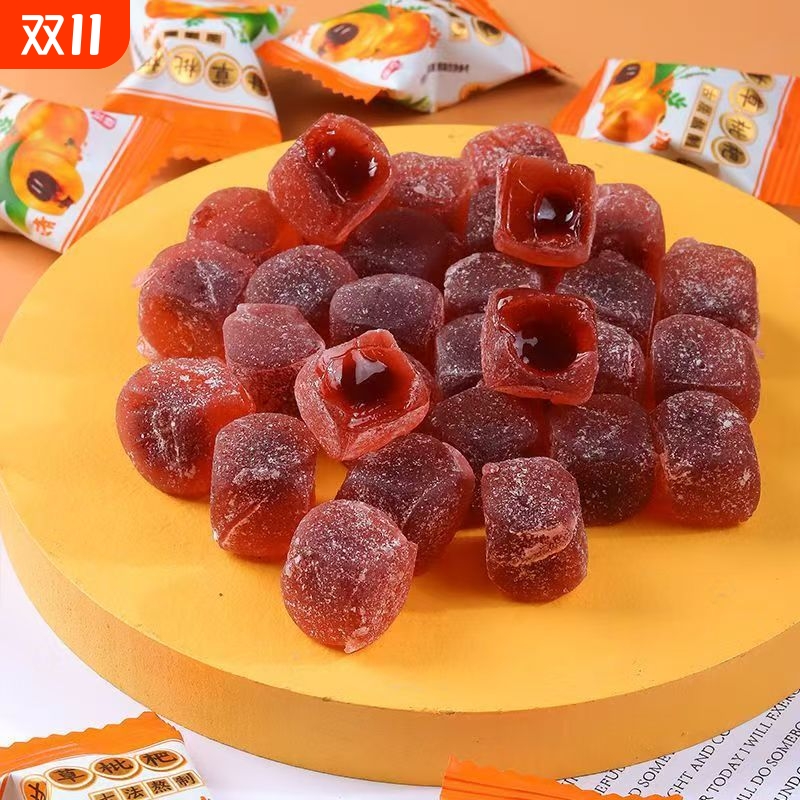 甘草枇杷膏爆浆夹心软糖清凉润喉水果味休闲小零食糖果喜糖批发