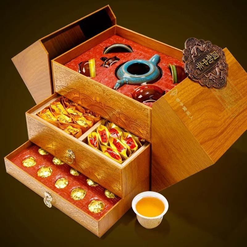 三大茗茶铁观音小种普洱茶礼盒装